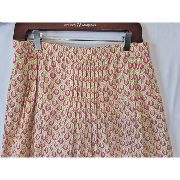 Lilly Pulitzer Womens Pink Green Geometric A-line Skirt Medium - Picture 3 of 9